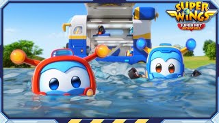 SUPERWINGS7 Wild Waterslide with Hippos  Superwings Superpet Adventures  S7 EP08  Super Wings [upl. by Ainegue]