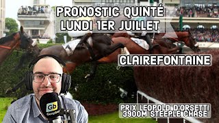 🔴 Pronostic Quinté  Super Top5 Lundi 1er Juillet 2024 Clairefontaine 🔴 Prix Leopold DOrsetti [upl. by Nahte42]