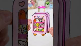 여행에 데리고 가기 위해 쪼꼬미 스티커들 캐리어 만들기 Sticker storage luggage suitcase paperdiy shorts diy [upl. by Salema]