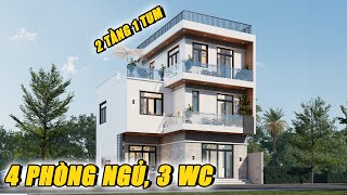 Mẫu nhà đẹp 2 tầng 1 tum do Maxhome thiết kế và thi công tại Hoài Đức  MH02622 [upl. by Goetz]