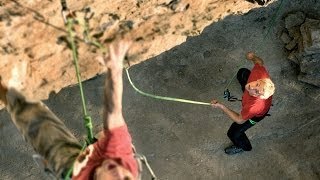 How to belay the leader with a GRIGRI  Belaying techniques [upl. by Jemina]