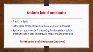 Cysteine Cystine and methionine metabolism [upl. by Ribaudo984]