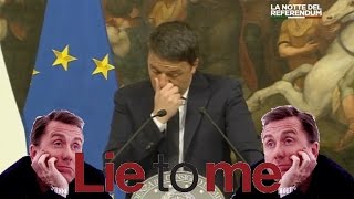 ECCO le BUGIE di RENZI LIE TO ME MICROESPRESSIONI [upl. by Lewes]