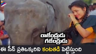 Elephant Saves Soundarya From Goons  Rajendrudu Gajendrudu Movie Scenes  Rajendra Prasad [upl. by Fital]