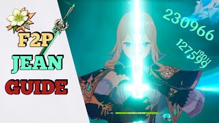 Best F2P Jean guidebuildsteams  Genshin Impact [upl. by Nomzed]