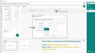 1 minute demo Cyclic Voltammetry at different scan rates [upl. by Ciredor]