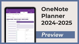 Lightweight OneNote Planner 2024 2025  PREVIEW [upl. by Nettirb876]