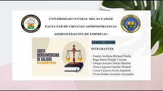 CARTA IBEROAMERICANA DE CALIDAD DE LA GESTIÓN PÚBLICA [upl. by Siravart362]