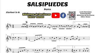 🎼 Partitura SALSIPUEDES  Clarinete Bb  Partituras Viktor Henao [upl. by Fagen644]