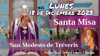 ✅ MISA DE HOY lunes 18 de Diciembre 2023  Padre Arturo Cornejo [upl. by Lipski307]