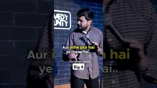 Big 4  Stand up comedy by Rishabh Goyal shorts standupcomedy comedy standup [upl. by Tomlin322]