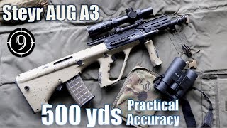 Steyr AUG A3 to 500yds Practical Accuracy w Primary Arms ACSS 16x Raptor [upl. by Reede]