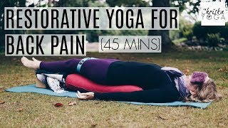 Restorative Yoga for Back Pain  Restorative Yoga with bolster  Special Guest Dr Melissa West [upl. by Aztinaj]