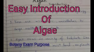 Easy Introduction Of Algae  General characteristics of Algae class 11  plant Kingdom Botany [upl. by Nauaj]