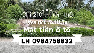 Tập 318🌿đất thổ cư đường xe hơi cách đường nhựa 200m chi 210 tr nền Lh 0984758832 Sang [upl. by Gladys]