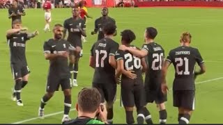 Mohamed Salah celebrate Fábio Carvalho Goal vs Manchester United [upl. by Jarita697]