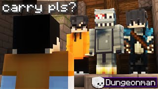 I Carried Powliner Intrests amp GoodGuyKev in Dungeons Hypixel Skyblock Dungeonman 24 [upl. by Wildee]