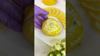 Amazing Lemon Carving Food decoration ideasFruit ampVegetable carving fruitcutting lemon [upl. by Avenej]