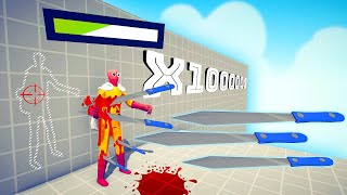 1000000 DAMAGE KNIFE 1 vs 1 TOURNAMENT  Totally Accurate Battle Simulator TABS [upl. by Woodring]