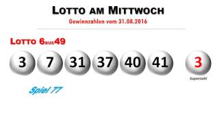 Lottozahlen Ziehung vom Lotto am Mittwoch 3182016 [upl. by Mohn]