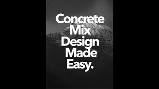 Concrete Mix Design Excel Sheet Download [upl. by Dambro]