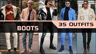 35 High Ankle Boots Outfit Ideas for Winter 2024  Mens Fashion [upl. by Hayidah]