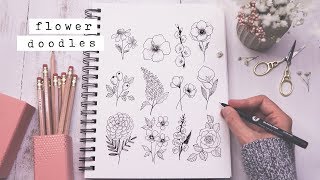 Twelve Easy Flower Doodles You Need To Know [upl. by Ainadi]