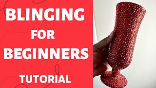 How to Bedazzle a Hurricane Cup Step By Step HoneyComb Method DIY Easy pimpglass rhinestone [upl. by Sherry]