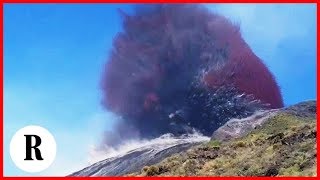 Stromboli lesplosione e poi la fuga il video girato dal sopravvissuto [upl. by Kristo]