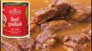 Goulash IN A CAN  WHAT ARE WE EATING  The Wolfe Pit [upl. by Aneerhs]