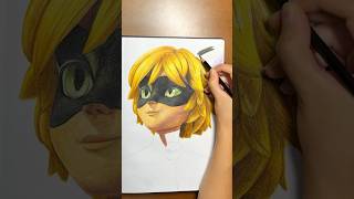 chat noir drawing ladybugandcatnoir miraculous miraculousladybug catnoir art drawing [upl. by Nyrual703]