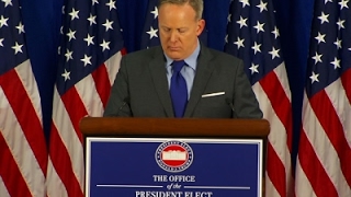 Spicer Previews Trump Speech 1st Days in Office [upl. by Aneehs]