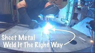 How To Properly Mig Weld Sheet Metal [upl. by Birdella]