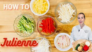 How to Julienne 6 Different Vegetables  Knife Skills [upl. by Eiramlatsyrc]