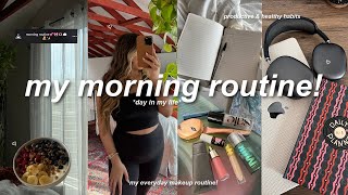 my productive morning routine 🧸everyday makeup routine healthy habits relaxing day in my life [upl. by Kore]