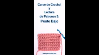 Curso de Crochet y Lectura de Patrones Punto Bajo a Crochet Nombres Símbolo Abreviatura shorts [upl. by Yulma247]