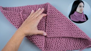 A warm knitted snood is so simple  a tutorial for beginners [upl. by Rika226]