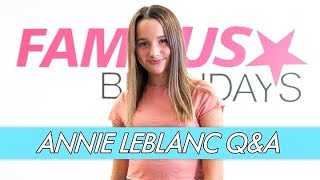 Annie LeBlanc QampA [upl. by Day]