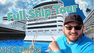 MSC Divina Full Ship Tour 2024 Cheapest Cruse in USA [upl. by Pearlman]