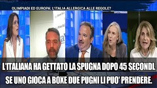 Caso CariniKhelif I conduttori la Botteri e la Ferrario vs Borgonovo che difende la Carini [upl. by Gerstner]