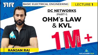 Basic Electrical Engineering  Module 1  DC Networks  Part 1  OHMs Law amp KVL Lecture 01 [upl. by Ahsieyn]