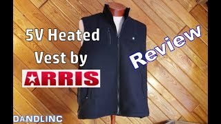 The 5V Heated Fleece Vest by ARRIS A Review [upl. by Nraa]