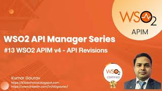 13 WSO2 APIM v4 API Revisions [upl. by Ahsercal]