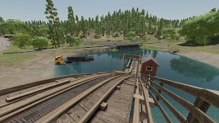 FS 22  Silverrun 15 Forestry and Arable  Sustainable Forest Autoloading Log Trailer Timelapse [upl. by Ainotna804]