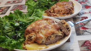 Braciole di Lombo di Suino con Funghi e Patate al Forno Secondo Piatto Ricetta Facile [upl. by Krystin516]