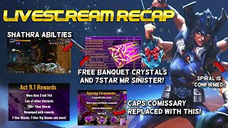 Shathra Abilities  New Saga  Banquet Crystal Collect Event  Next 4 Months Livestream Recap MCOC [upl. by Ephrayim780]