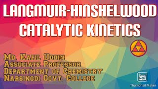 LangmuirHinshelwood Catalytic Kinetics [upl. by Frants]