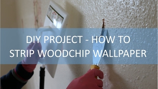 Household DIY project  How to remove woodchip wallpaper the easy way [upl. by Charlton]