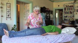 Therapeutic Touch Demo with client lying down [upl. by Jemie]