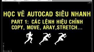 ✔ Học Vẽ Autocad Siêu Nhanh  Part 1  Lệnh Hiệu Chỉnh  Autocad PhuongTk  NESA iCAD [upl. by Amolap575]